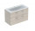 Geberit Selnova Square Set szafki pod umywalkę, z dwiema szufladami, 100x65.2x50.2cm, walnut hickory jasny, z umywalką meblową, cienki rant, z overflow, with tap hole