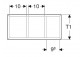 Geberit Smyle Square Wkład do szuflady, podział in the form of litery H, do szuflady dolnej, B32.3cm, H9.8cm, T20cm, lava