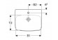 Geberit Selnova Square Washbasin kompaktowa, B50cm, H17cm, T42cm, z overflow, without tap hole