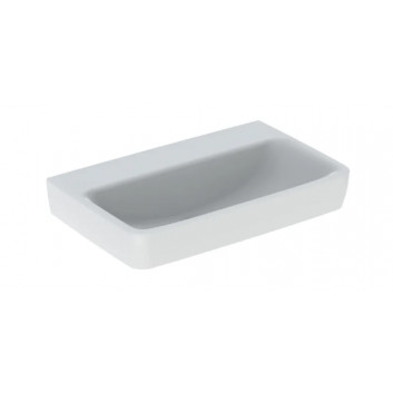 Geberit Selnova Compact Washbasin, B65cm, H17.5cm, T40cm, z overflow, without tap hole