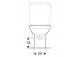 Geberit Selnova Standing bowl WC do spłuczki nasadzanej, washdown model, B36cm, H39cm, T67cm, drain poziomy
