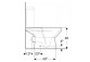 Geberit Selnova Standing bowl WC do spłuczki nasadzanej, washdown model, B36cm, H39cm, T67cm, drain pionowy
