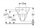 Geberit Selnova Compact Hanging bowl WC, washdown model, B35.5cm, H34cm, T48cm, short, Rimfree