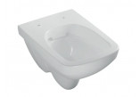 Geberit Selnova Compact Hanging bowl WC, washdown model, 35x49cm, short, kształt geometryczny, Rimfree
