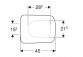 Geberit Selnova Compact Toilet seat, fixing od góry, kształt geometryczny, zachodząca cover deski toilet