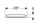 Geberit Selnova Compact Toilet seat, fixing od góry, kształt geometryczny, wolne opadanie, zachodząca cover deski toilet, antibacterial