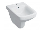 Geberit Selnova Wall hung bidet, B35cm, H34.5cm, T53cm, z overflow, with tap hole