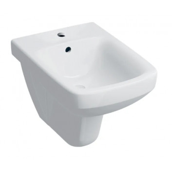 Geberit Selnova Wall hung bidet, B35cm, H34.5cm, T53cm, z overflow, with tap hole