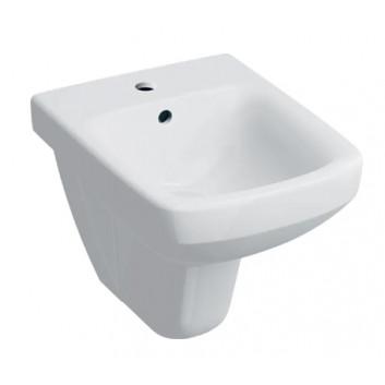 Geberit Selnova Square Wall hung bidet, B35cm, H35.5cm, T53cm, z overflow, with tap hole