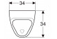 Geberit Alivio Urinal, B34cm, H57cm, T34cm, dopływ u góry, drain do tyłu lub w dół