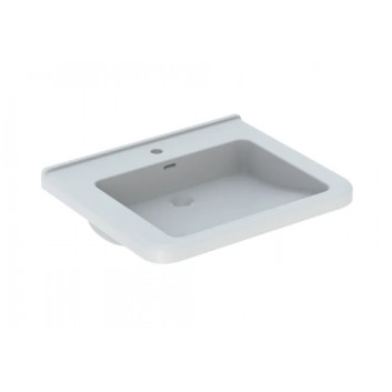 Geberit Selnova Comfort Washbasin, B55cm, H15.5cm, T52.5cm, without overflow, without tap hole