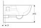 Geberit Selnova Comfort Hanging bowl WC, washdown model, B35.5cm, H34.5cm, T70cm, długa, częściowo ukryte mocowania, Rimfree