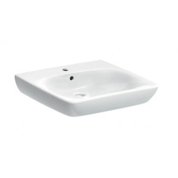 Geberit Selnova Comfort Washbasin, 55x15x55cm, without overflow, with tap hole