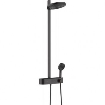 Shower set Hansgrohe Showerpipe Raindance Select S 240 1jet P, mixer thermostatic, black mat