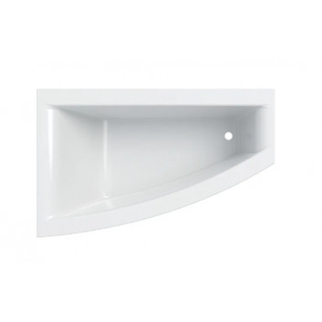 SELNOVA SQUARE asymmetric bathtub 160x100 cm, drain z right strony