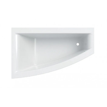 SELNOVA SQUARE asymmetric bathtub 170x105 cm, drain on the left strony - white