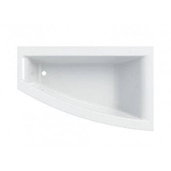 SELNOVA SQUARE asymmetric bathtub 170x105 cm, drain z right strony - white