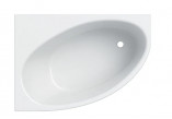 SELNOVA asymmetric bathtub 140x100 cm, drain z right strony
