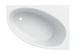 SELNOVA asymmetric bathtub 140x100 cm, drain on the left strony - white
