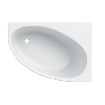 SELNOVA asymmetric bathtub 140x100 cm, drain z right strony - white