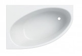 SELNOVA asymmetric bathtub 150x100 cm, drain z right strony - white