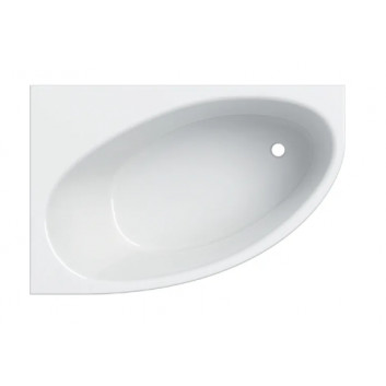 SELNOVA asymmetric bathtub 140x100 cm, drain z right strony - white