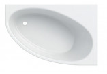 SELNOVA asymmetric bathtub 150x100 cm, drain on the left strony - white