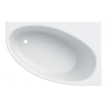 SELNOVA asymmetric bathtub 140x100 cm, drain on the left strony - white