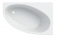 SELNOVA asymmetric bathtub 140x100 cm, drain on the left strony - white