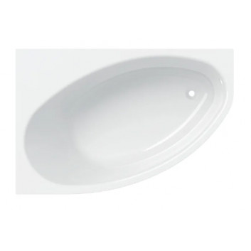 SELNOVA asymmetric bathtub 150x100 cm, drain z right strony - white