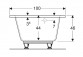 SELNOVA asymmetric bathtub 150x100 cm, drain z right strony - white