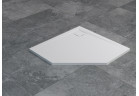 Shower tray z konglomeratu SanSwiss Livada W205 pięciokątny, white