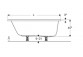 PERFECT bathtub rectangular 140x70 cm - white