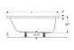 PERFECT bathtub rectangular 170x75 cm - white