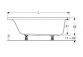 SELNOVA SQUARE bathtub rectangular 140x70 cm - white