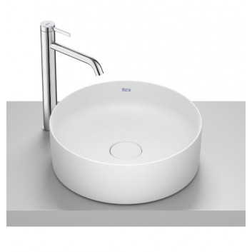 TERRA Countertop washbasin round 39 cm Fineceramic® CZARNY MAT