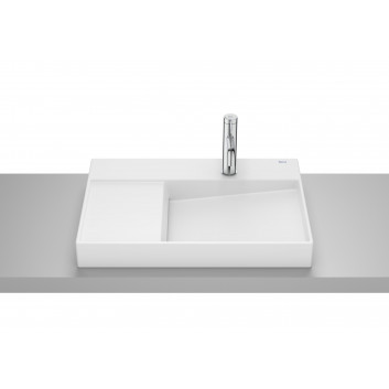 HORIZON Countertop washbasin VIEW 60x42 cm with tap hole CZARNY MAT