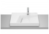 HORIZON Countertop washbasin GEOMETRIC 60x42 cm with tap hole BIAŁY POŁYSK