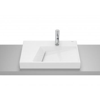 HORIZON Countertop washbasin VIEW 60x42 cm with tap hole BIAŁY MAT