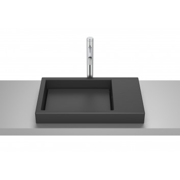 HORIZON Countertop washbasin SKYLINE 60x38 cm BIAŁY POŁYSK