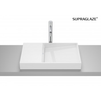 HORIZON Countertop washbasin SKYLINE 60x38 cm white shine Supraglaze®