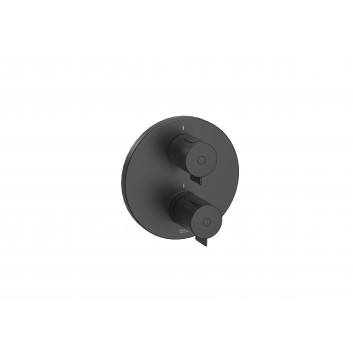 T-500 Mixer thermostatic shower wall mounted black mat