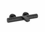 T-500 Mixer thermostatic bath-shower wall mounted black mat