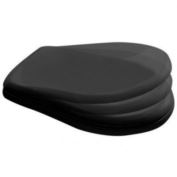 Kerasan Retro toilet seat with soft closing black hinges złote