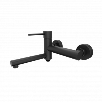 Set bath prysznicowy Corsan Lugo black mixer with spout i handshower shower