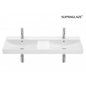 ONA Washbasin wall mounted double 120x46 cm Supraglaze®