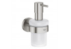 Soap dispenser Grohe Essentials with handle - stainless steel