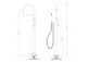 Y thermostatic shower system wall mounted