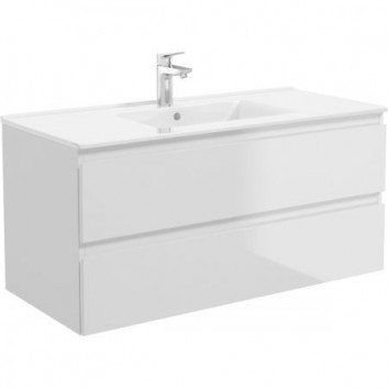 Countertop washbasin Oltens Hamnes, 60x42,5cm, oval, without overflow, powłoka SmartClean, white