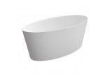  bathtub freestanding OMNIRES ROMA M+, 159 x 72 cm - white shine 